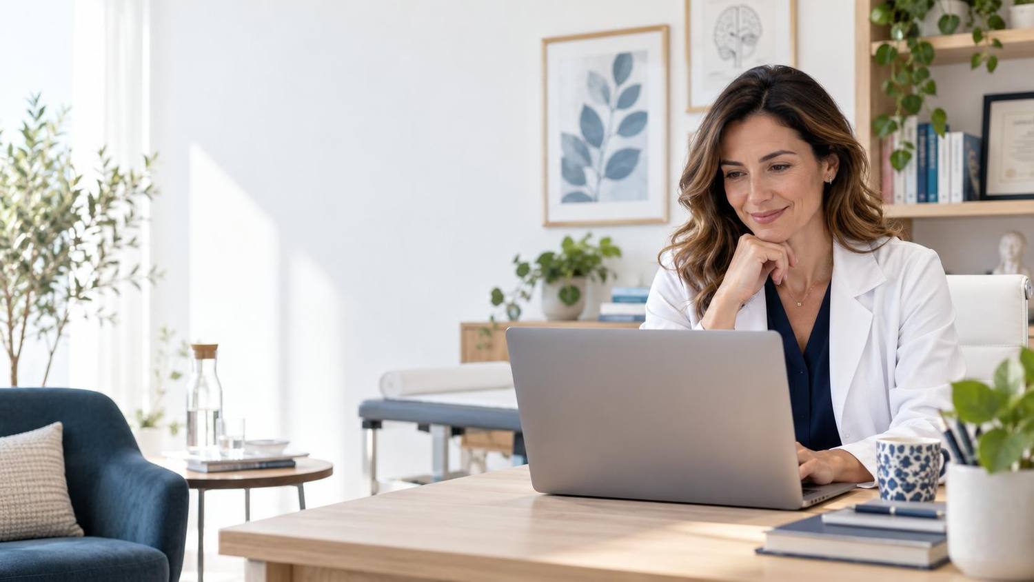 Professionista della salute al lavoro nel proprio studio